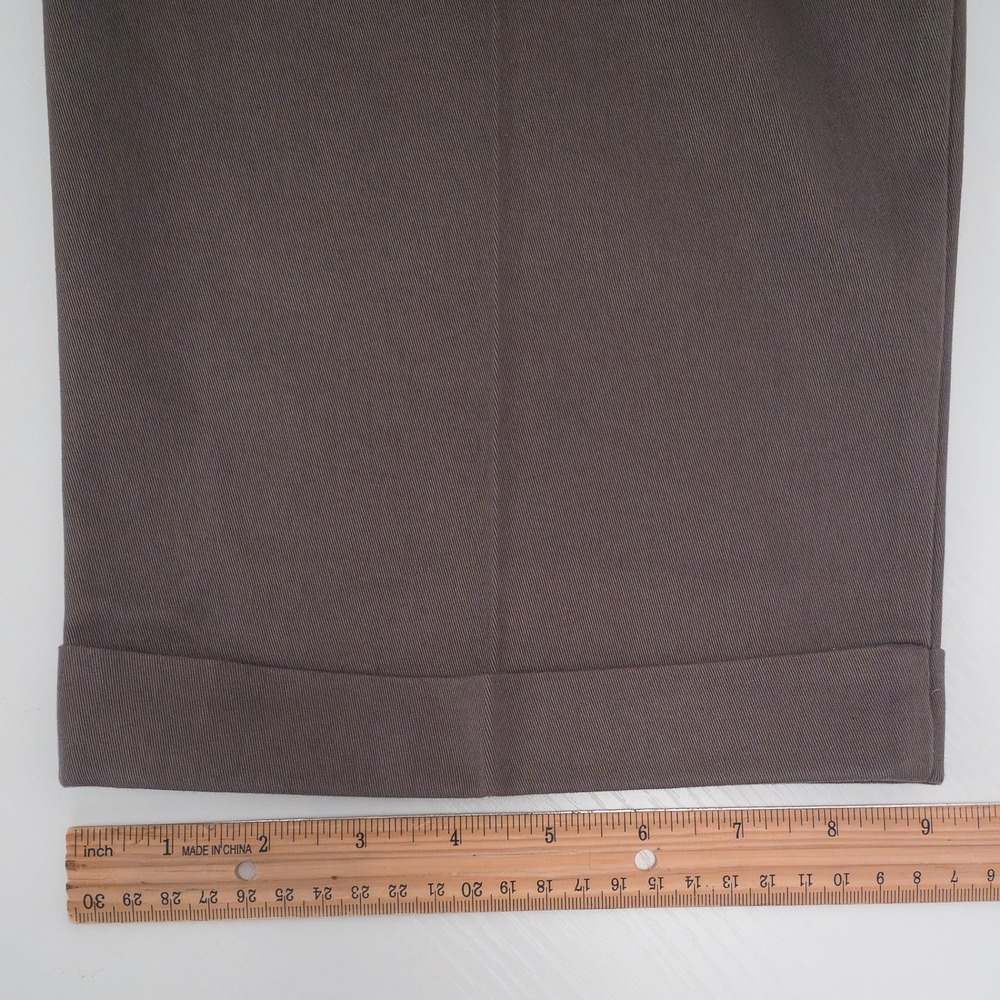 Dockers Comfort Khaki Pants Mens 36x32 Brown Relaxed Fit Pleated Stretch Cotton - Picture 15 of 16